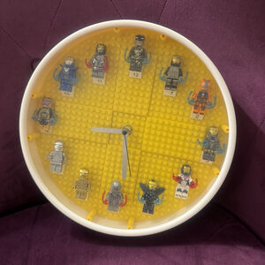 DIY Lego-Inspired Minifigure Wall Clock Set Made Building Block Iron Man Quite